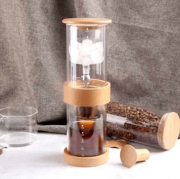 Portable Borosilicate Glass Iced Drip Coffee Maker Glass Pitcher 500ml Cold Brew Coffee