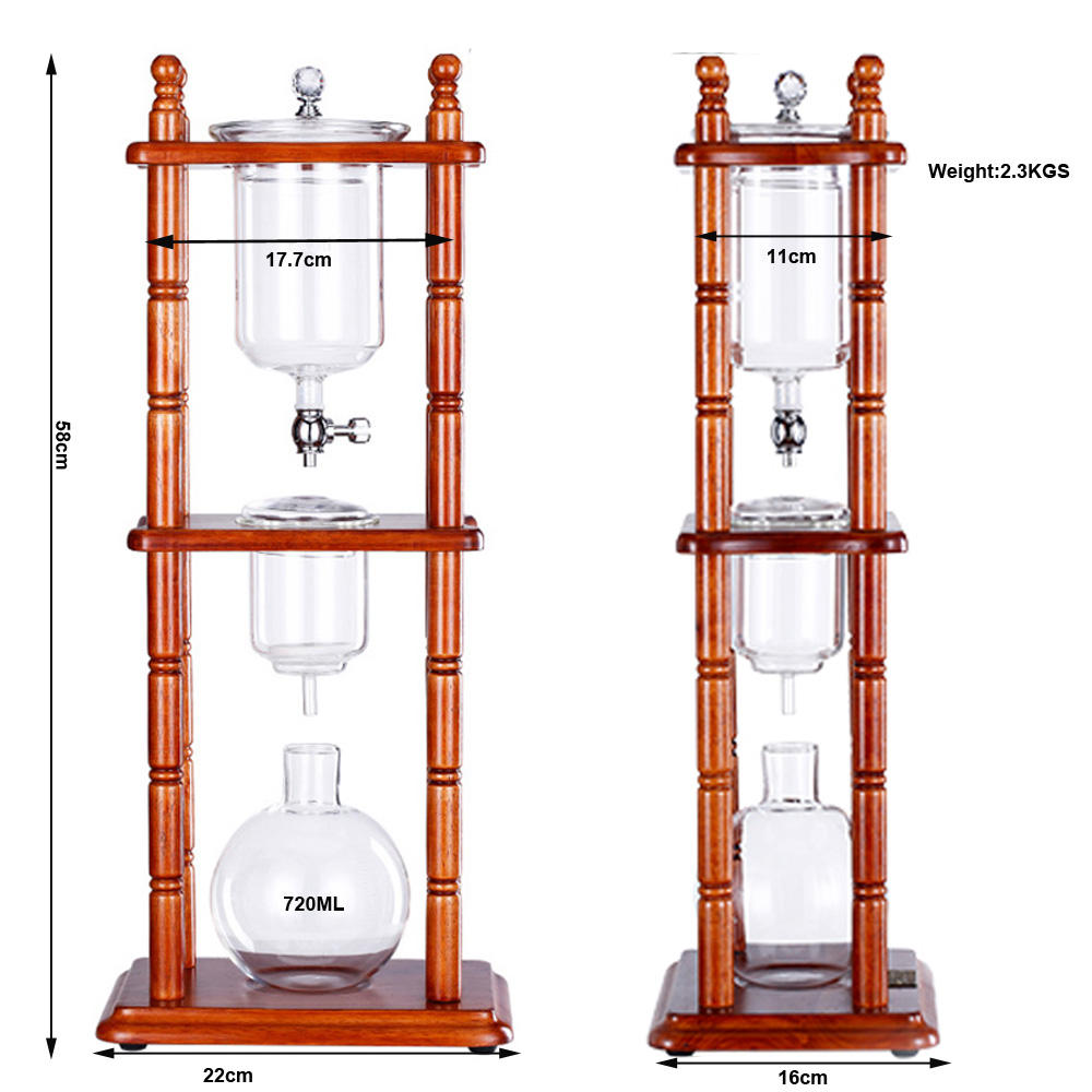 wholesale or retail high borosilicate glass pure handmade cold drip coffee maker for kitchen