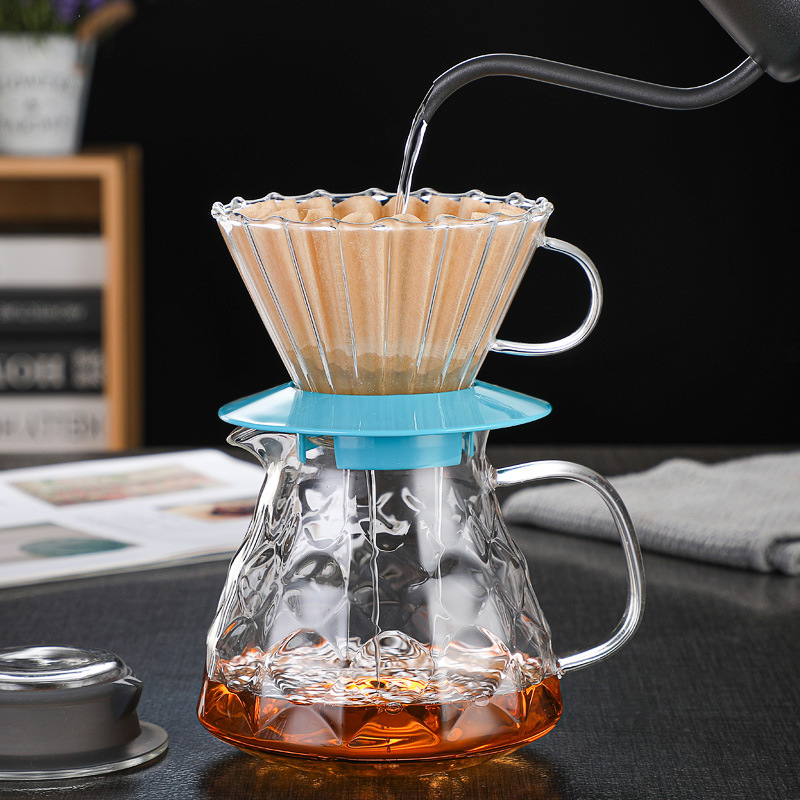 Clear Coffee Server 600ml Heat Resistant Borosilicate Glass Carafe Drip Coffee Pot for Pour Over Coffee