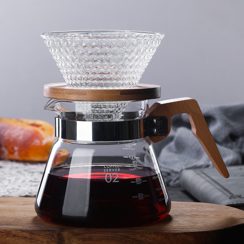 Drip coffee pot Heat Resistant Glass Hand Drip Coffee Pot coffee server Teapot