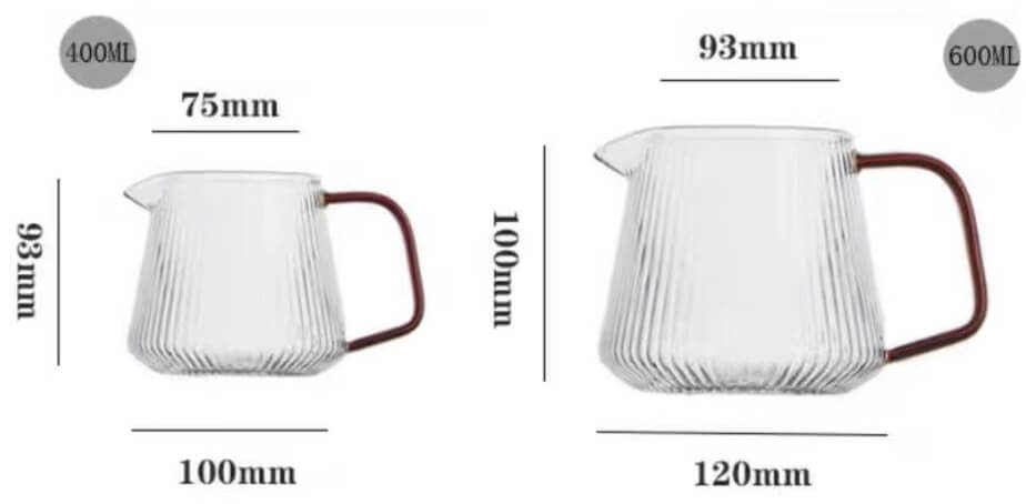 Wholesale Vertical Stripe Manual Coffee Maker Pot Diamond Coffee /Tea Pot Coffer Maker
