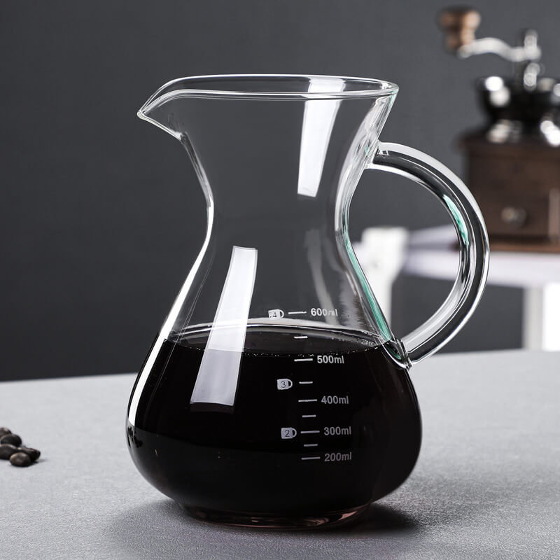 Pour Over Coffee Maker Set Glass Carafe Coffee Pot&Coffee Brewer With Stainless steel Filter Dripper Heat Resistance Decanter