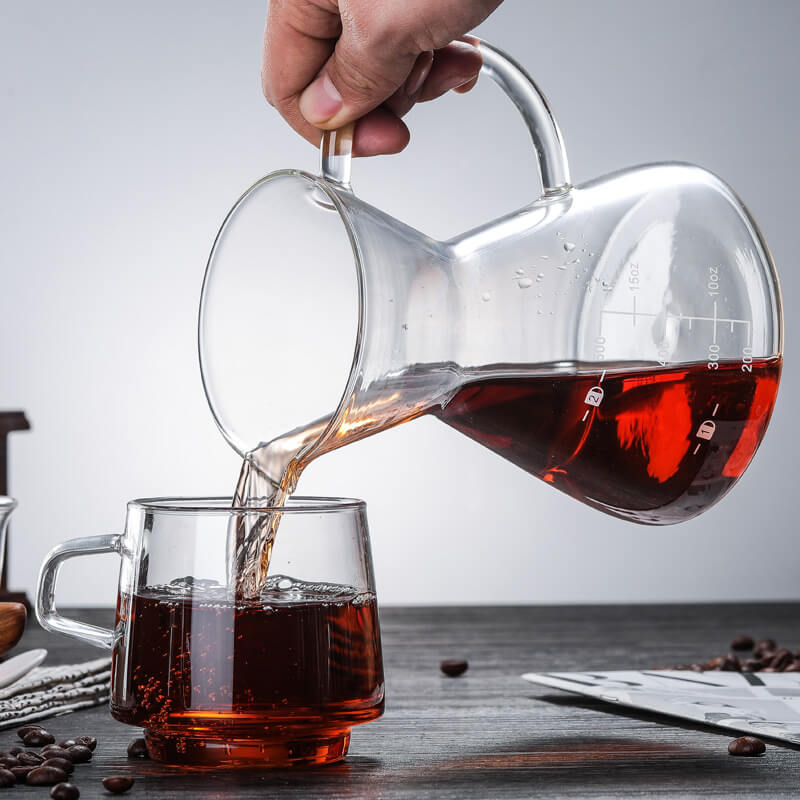 Pour Over Coffee Maker Set Glass Carafe Coffee Pot&Coffee Brewer With Stainless steel Filter Dripper Heat Resistance Decanter
