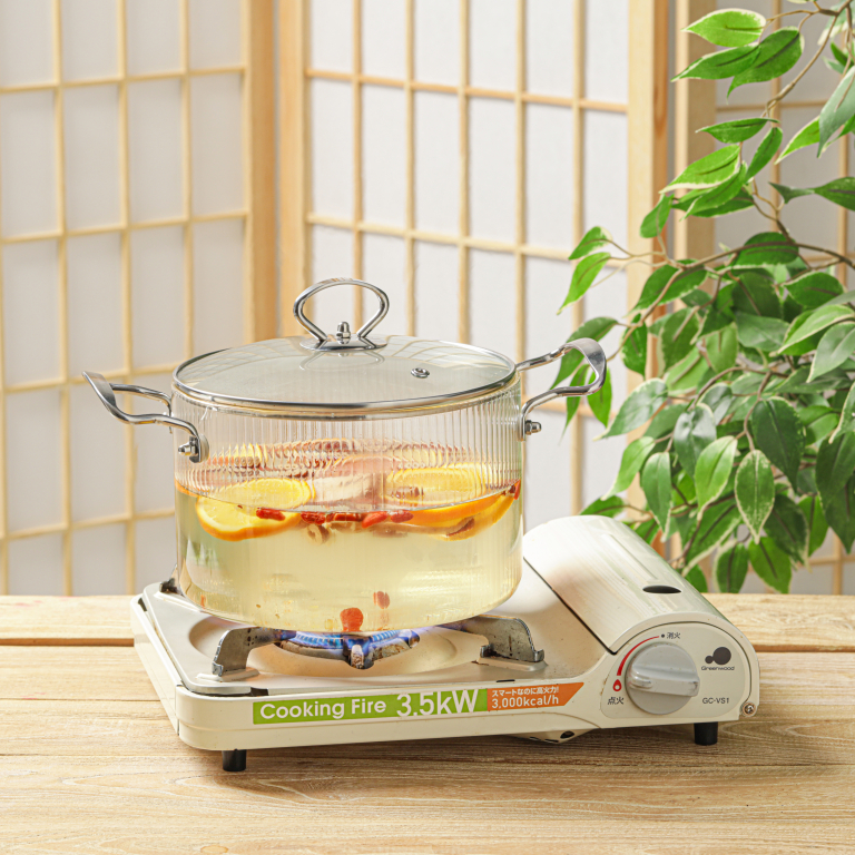 borosilicate glass cooking pot