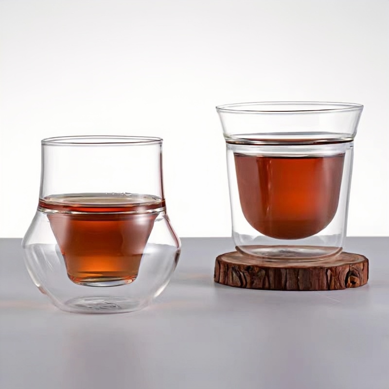 double walled glass tea mugs cappuccino cups latte glasses