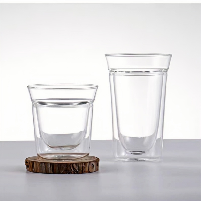 double walled glass tea mugs cappuccino cups latte glasses