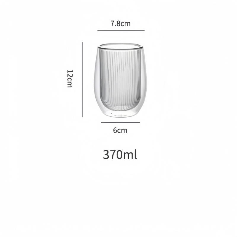 Double skin glass cups target 370ml for coffee