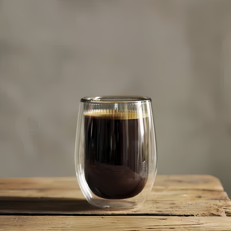 Double skin glass cups target 370ml for coffee
