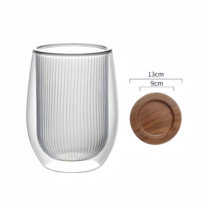 Double skin glass cups target 370ml for coffee