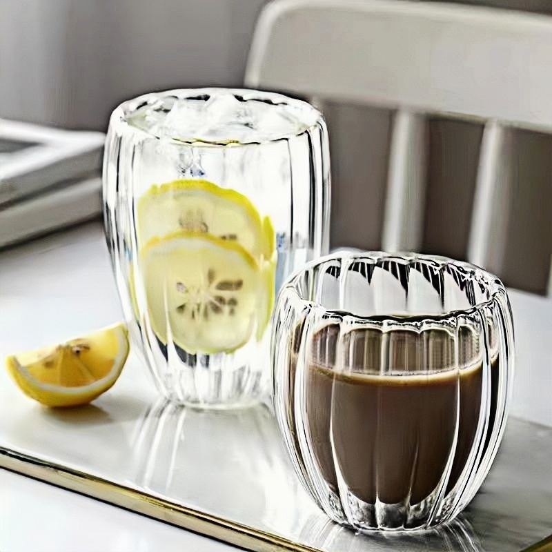 double insulated glass mugs