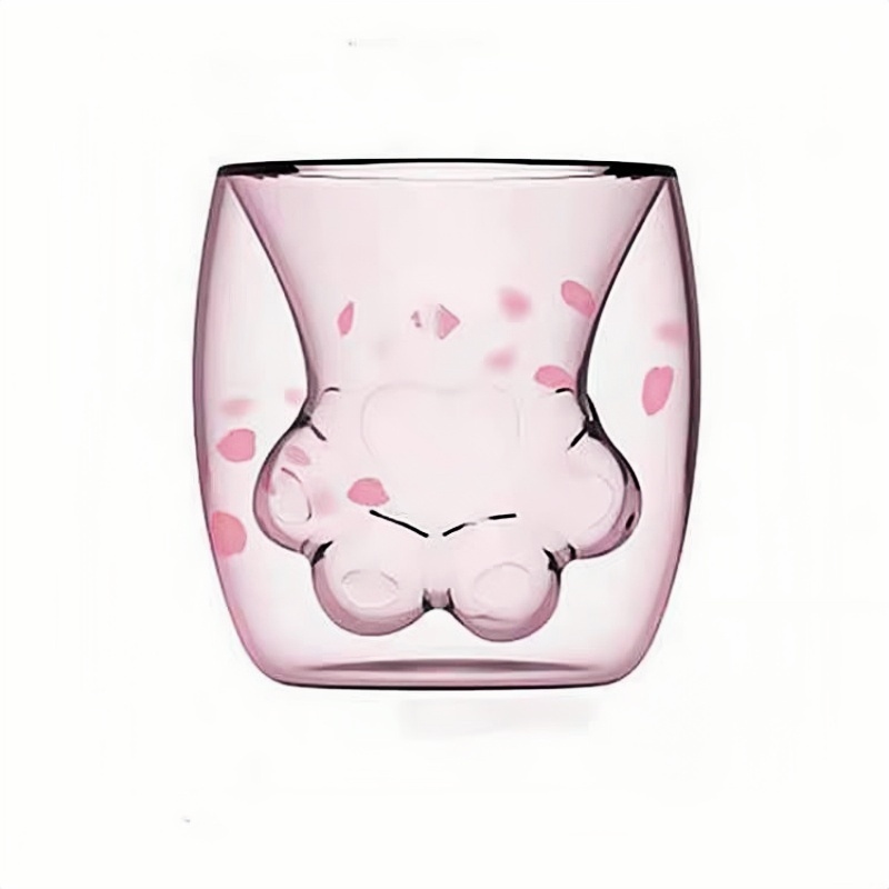 Cat's claw shape double wall glass keep coffee cups mugs