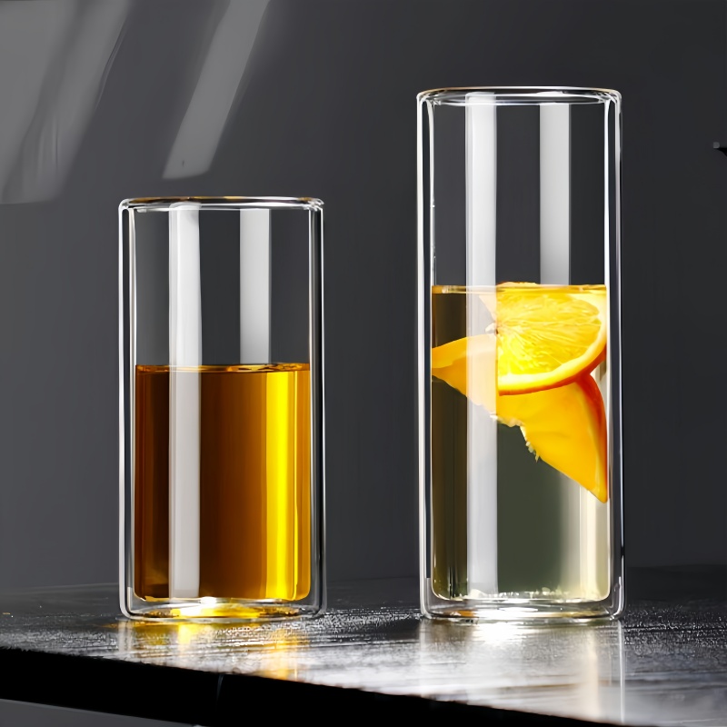 Big double wall transparent High-necked wine cappuccino mug