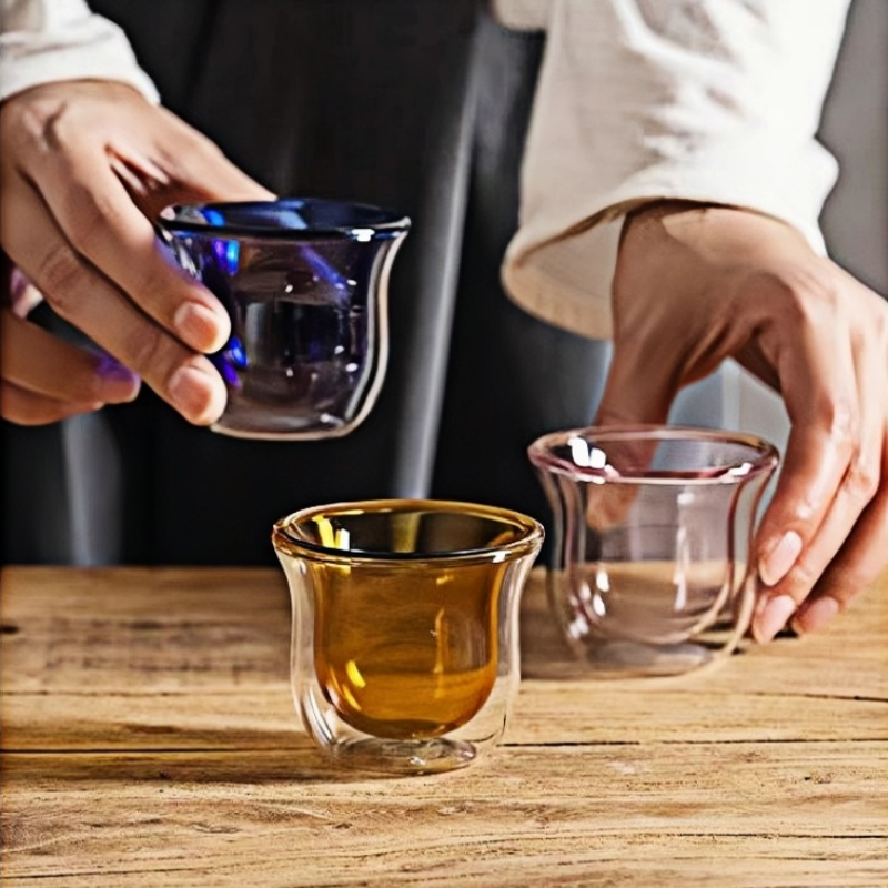 double walled glasses espresso shot insulated champagne flute wine mugs