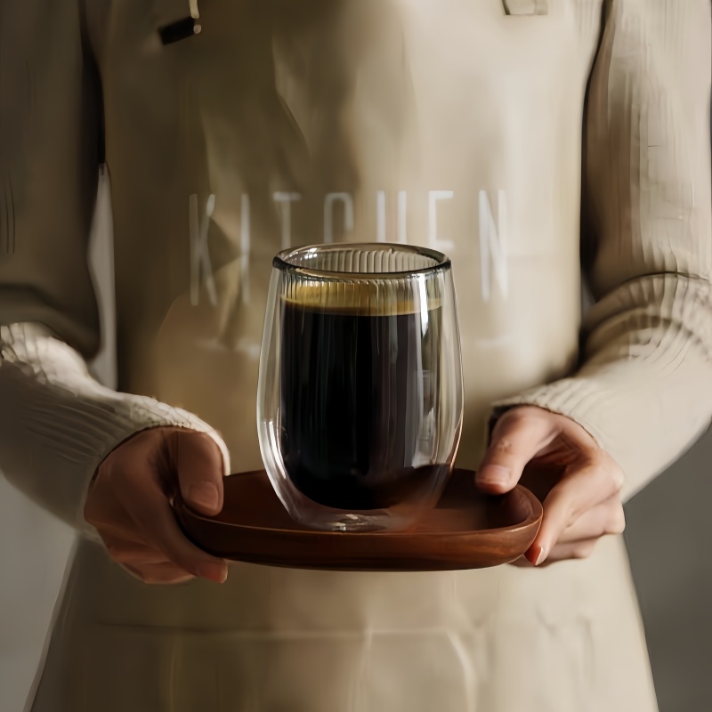 double layer glass coffee cups