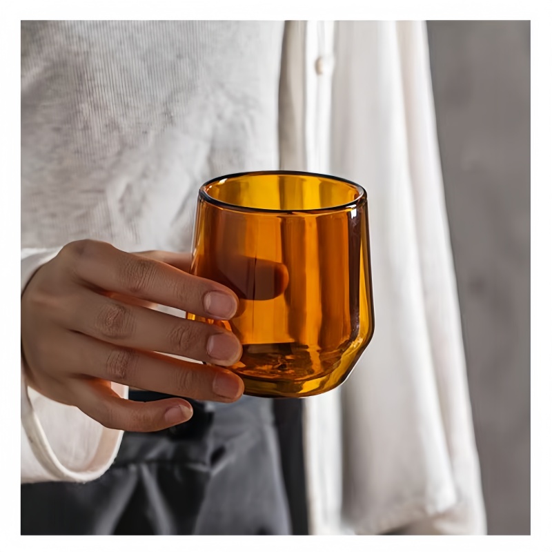 Amber double-layered cup
