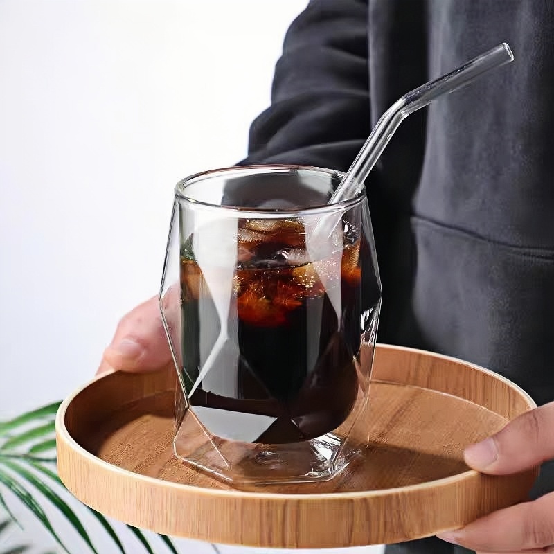 insulated double wall cute clear coffee champagne flute glasses mugs beer cups