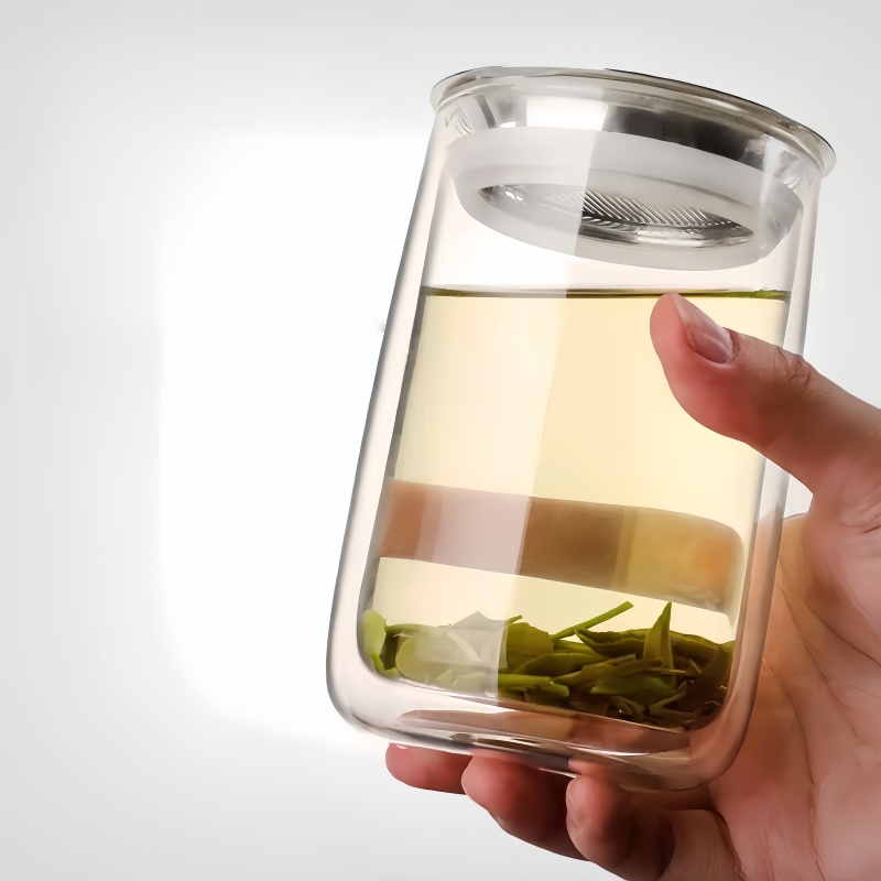 glass tea cup with filter