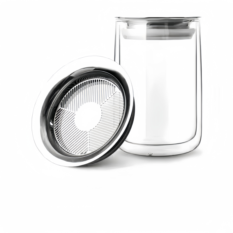 glass tea cup with filter