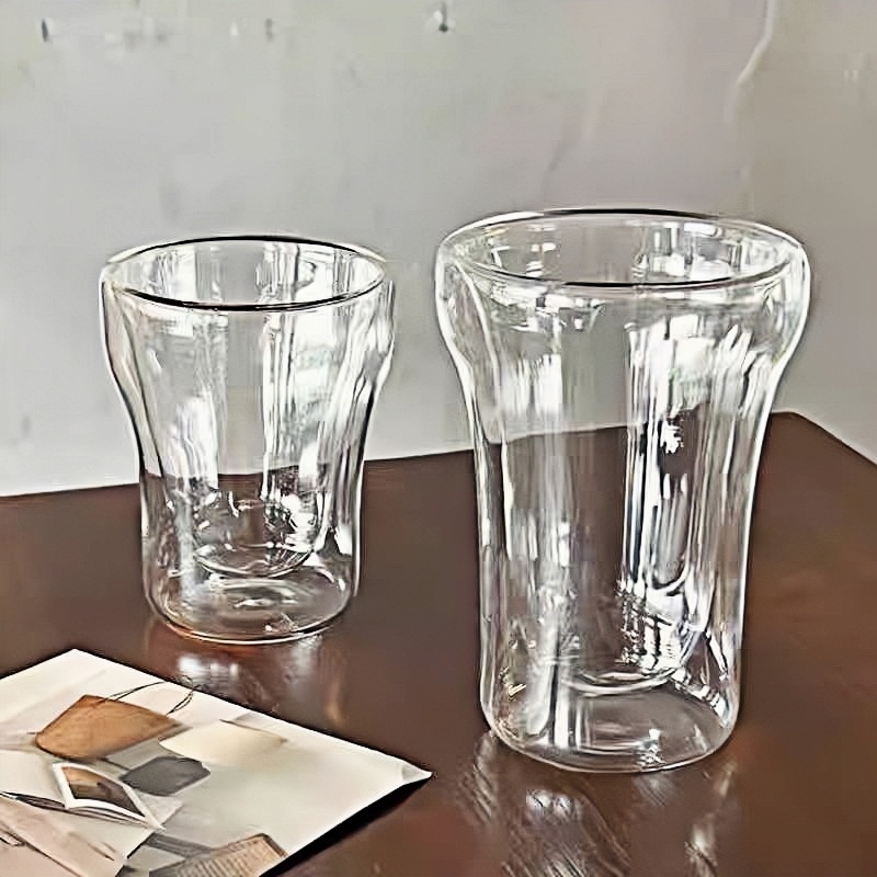 double wall layer glass coffee mug tea cups