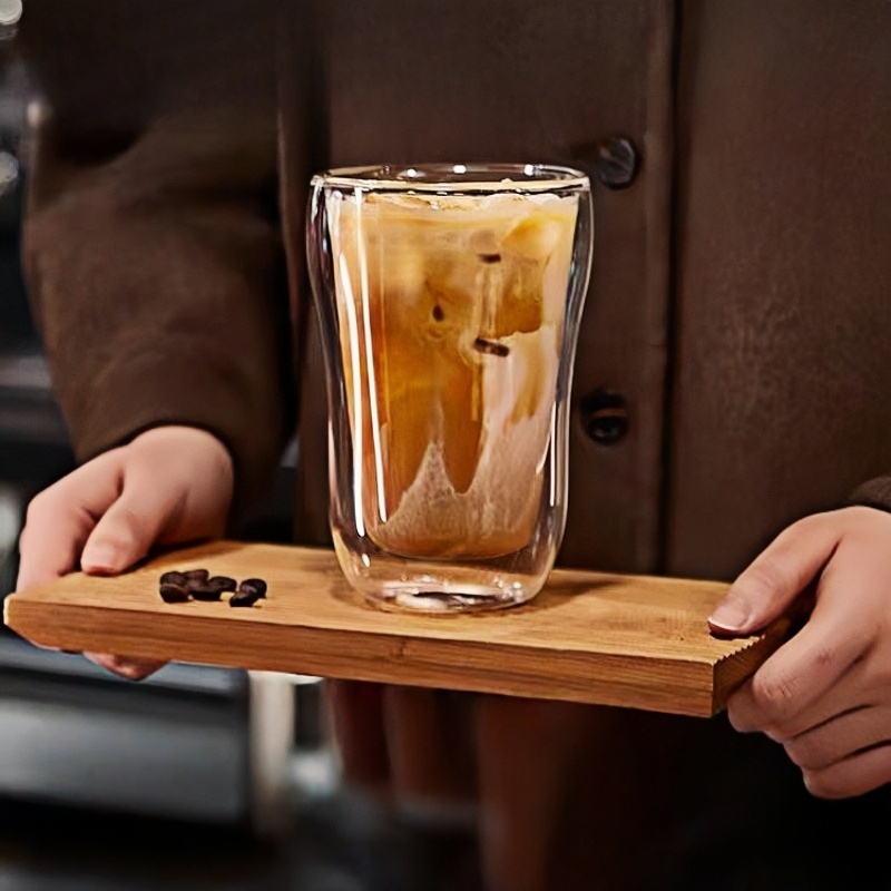 double wall layer glass coffee mug tea cups