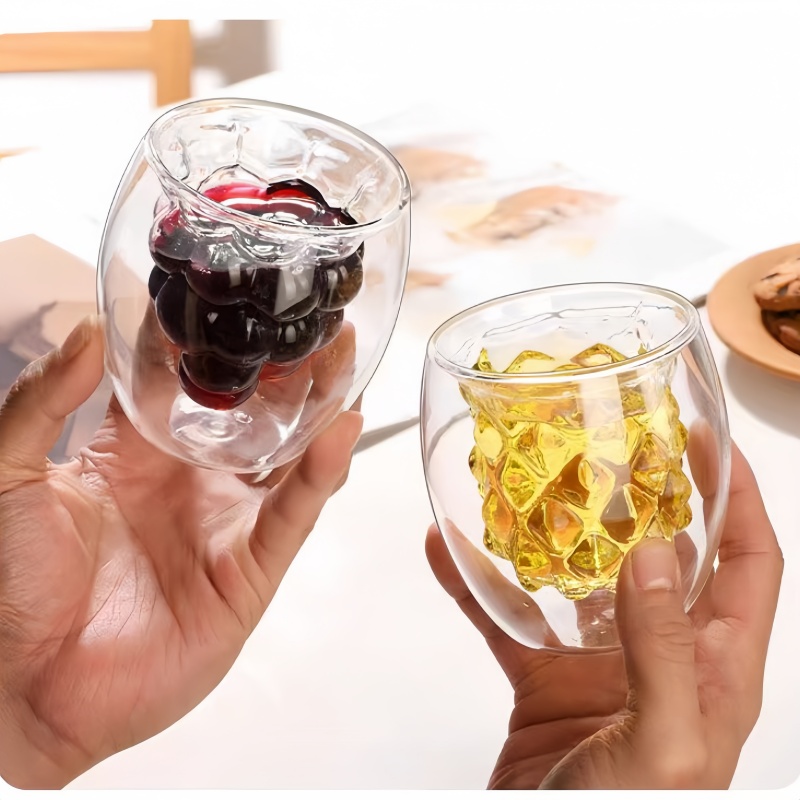 Fruit-shaped glass cup