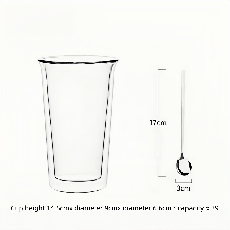 Simple home 300/390ml double wall latte glass cup