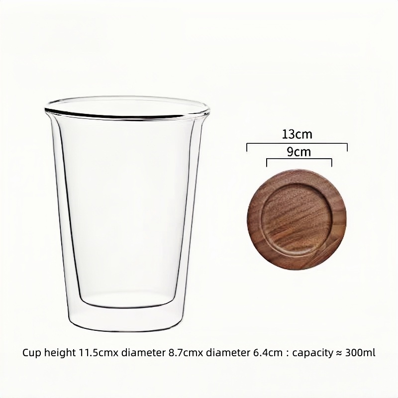 Simple home 300/390ml double wall latte glass cup