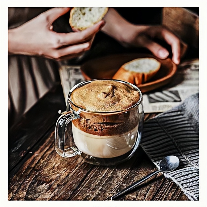 Coffee cup with a wooden stand