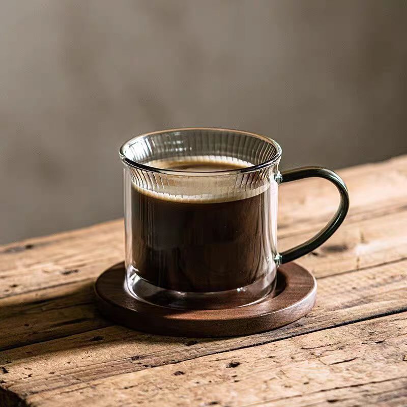 Grey coffee drinking mug with handle Grey coffee drinking mug with handle