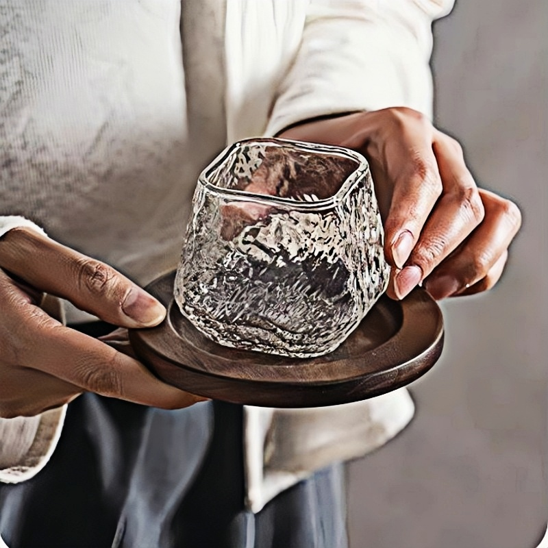 Personalized clear espresso beverage glass tumbler