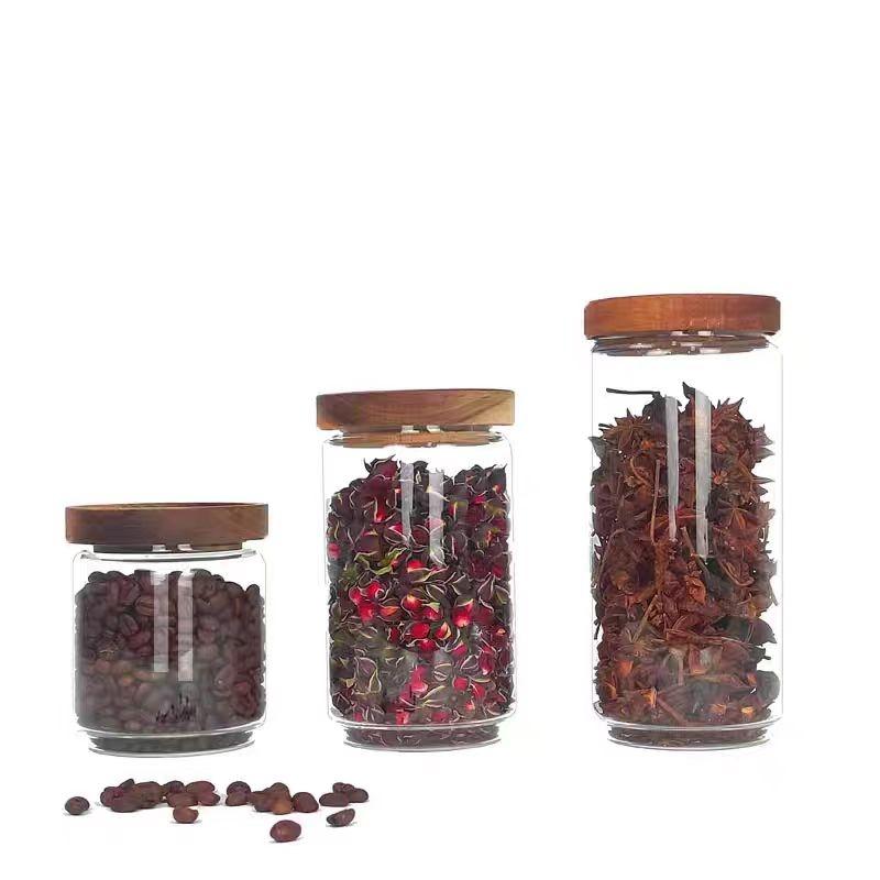 1L large airtight glass sealed jars with lid