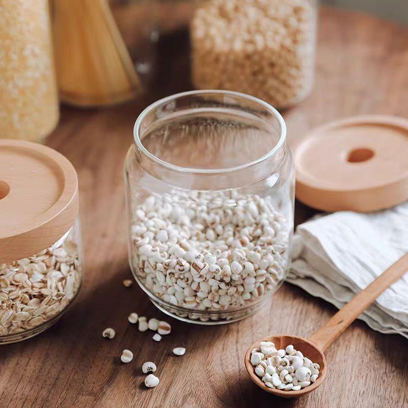 1L large airtight glass sealed jars with lid