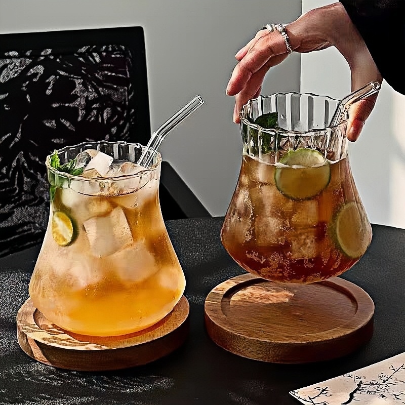 550ml kruve iced espresso coffee glasses glass sippy cup with straw