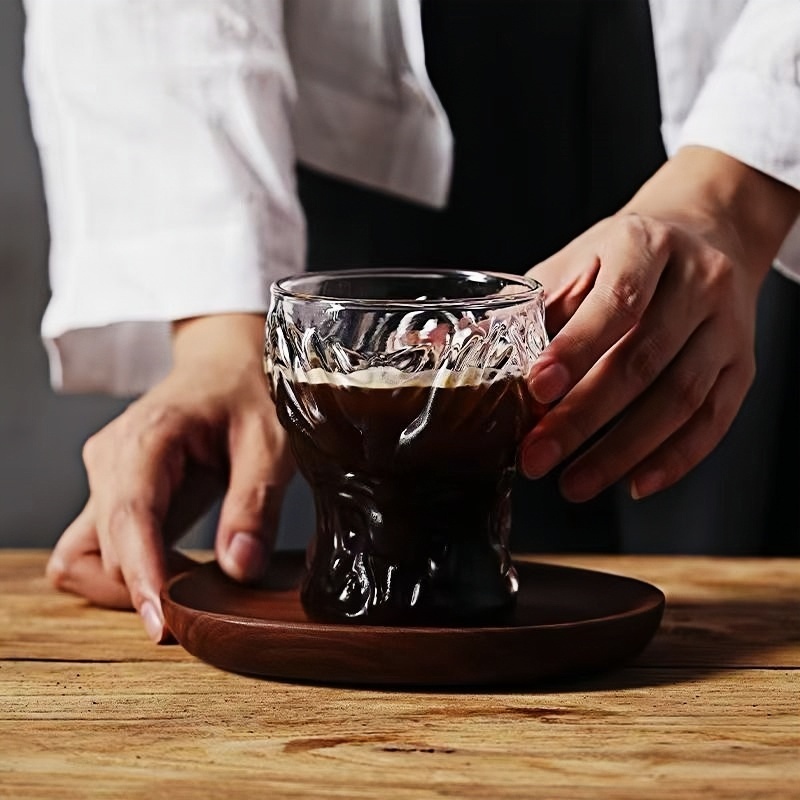 Personalised aesthetic best borosilicate glass coffee mug espresso tumbler drinking glasses cups