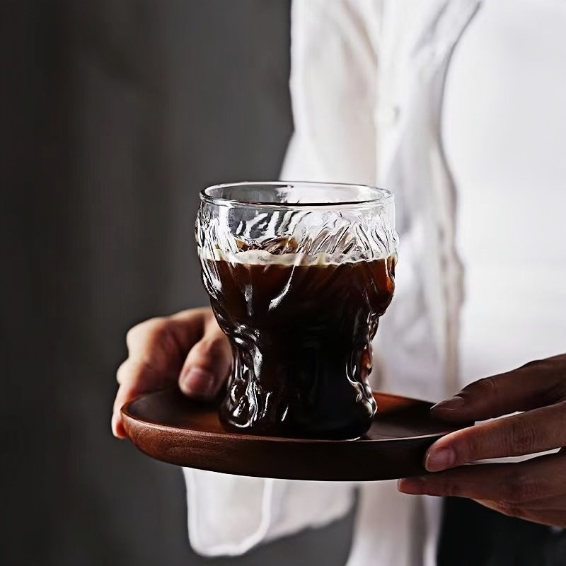 Personalised aesthetic best borosilicate glass coffee mug espresso tumbler drinking glasses cups