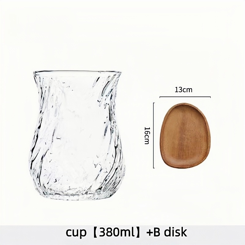 Personalized borosil pyrex ribbed glass coffee cups glass cappuccino cups