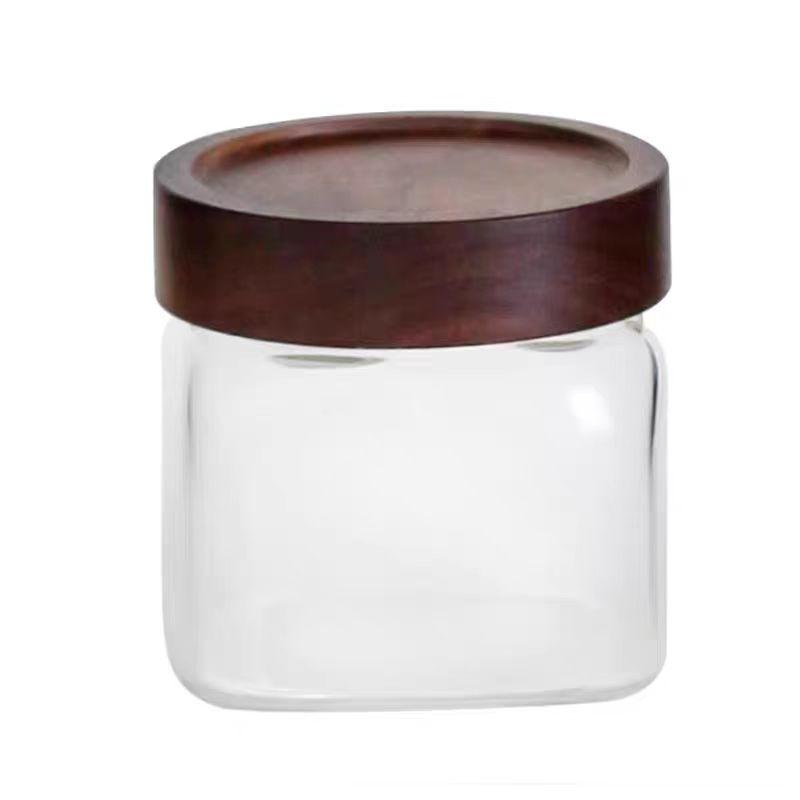Wholesale large borosil glass organizer jar with screw lid