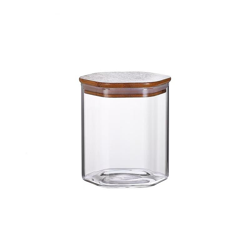 borosilicate glass canister with lid