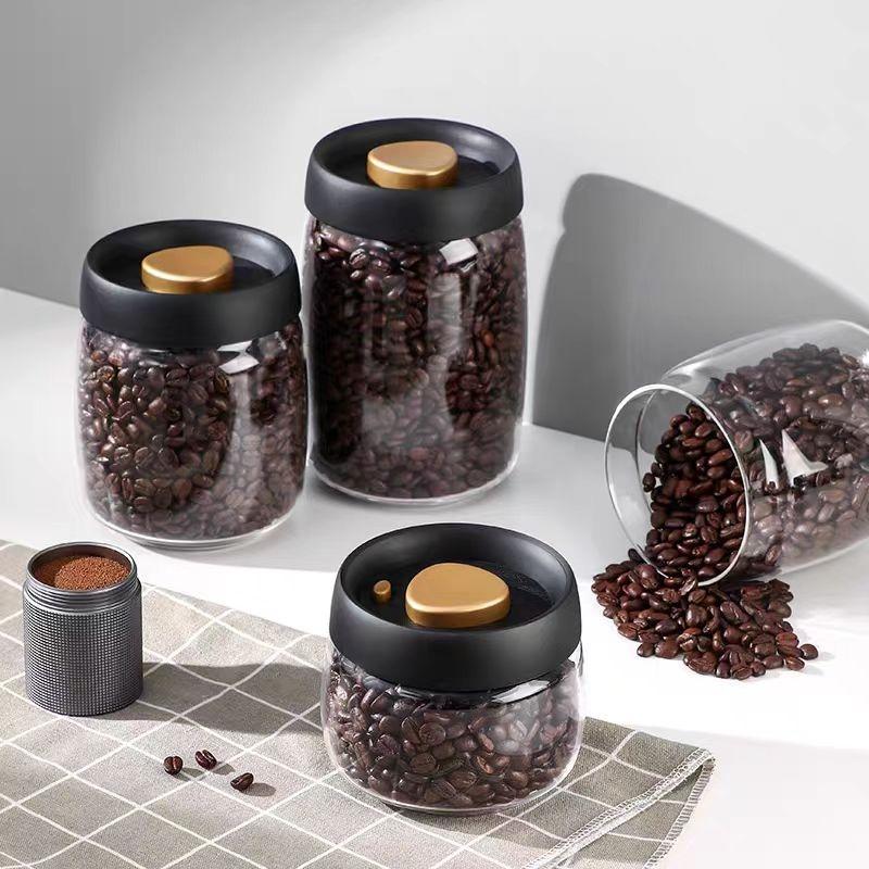 Reusable wide mouth glass food storage jars with airtight plastic top