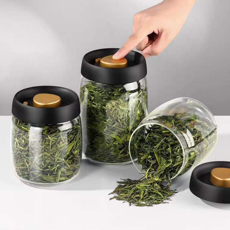 glass jars with plastic top