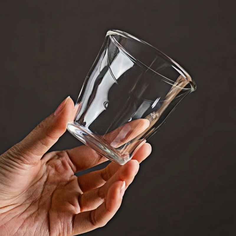 Modern pyrex thin delongi latte coffee glasses tumblers blown glass cups