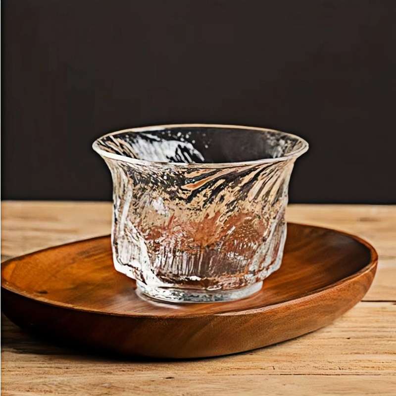 Textured small vintage aesthetic ioco glass coffee cups