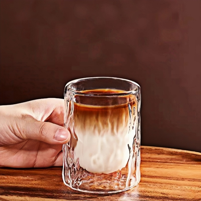 custom small double wall glass coffee cups mugs