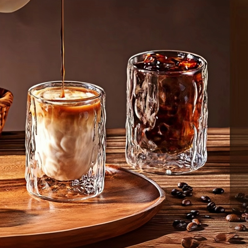 custom small double wall glass coffee cups mugs