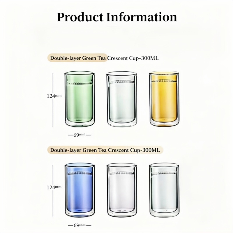 customized double wall glass tea cups beer mugs