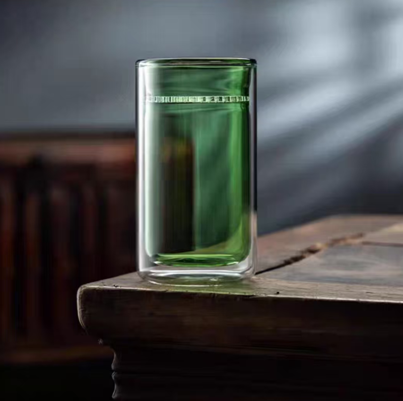 customized double wall glass tea cups beer mugs