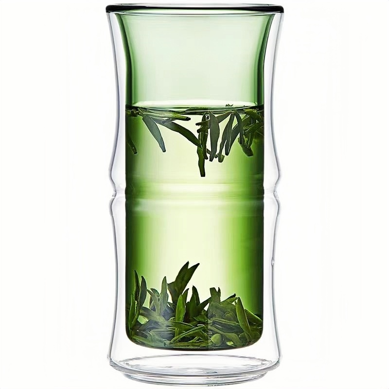 insulated reusable double glass coffee cups mugs tumbler with straw