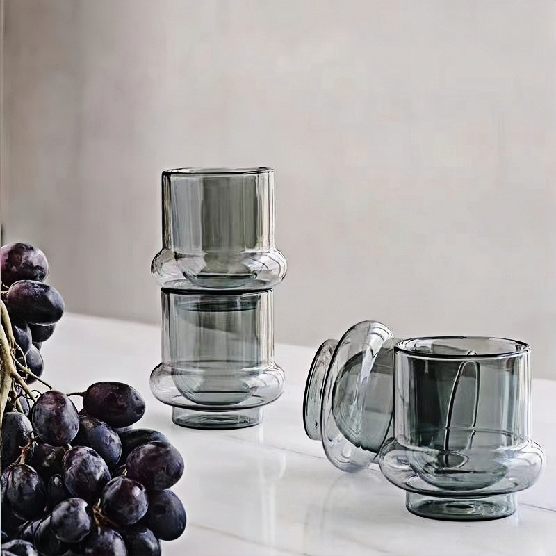 cute double wall glass espresso drinking cups