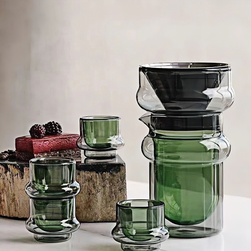 cute double wall glass espresso drinking cups