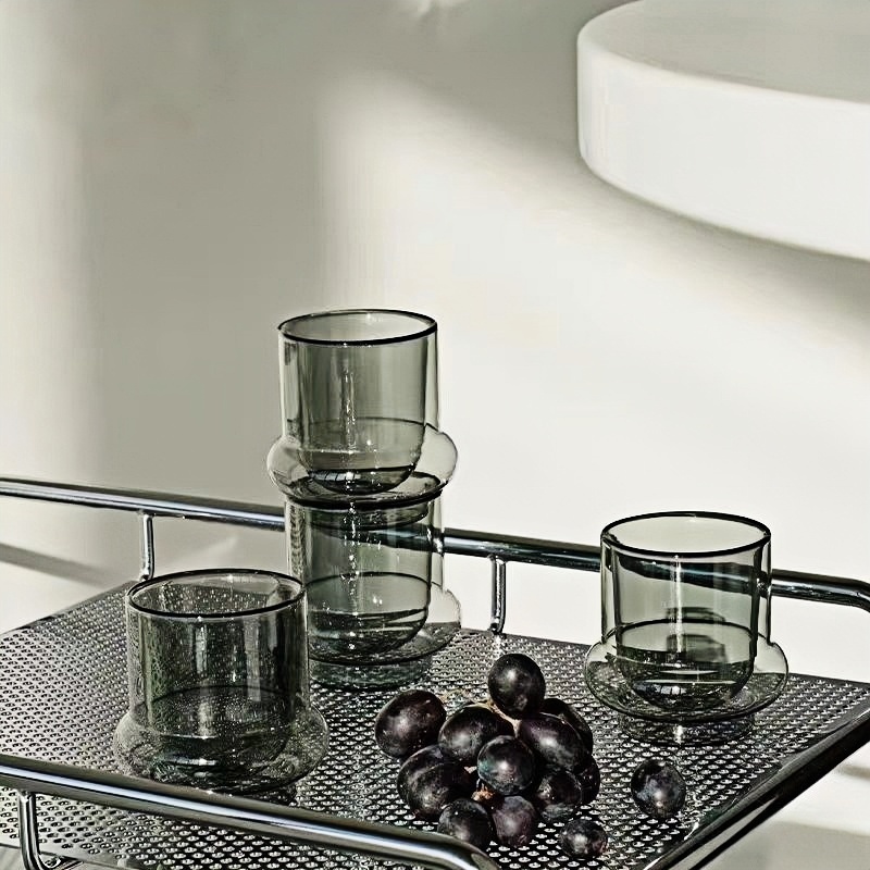 cute double wall glass espresso drinking cups